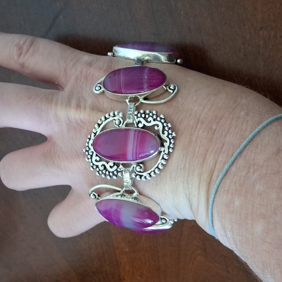 New Botswana Agate Silver Bracelet. - Picture 12 of 14